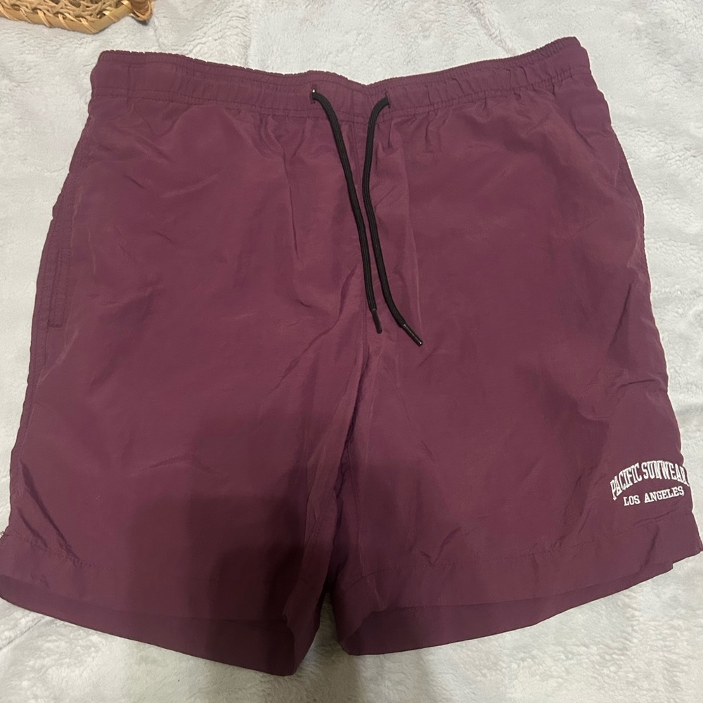 PacSun Maroon Swim Trunks